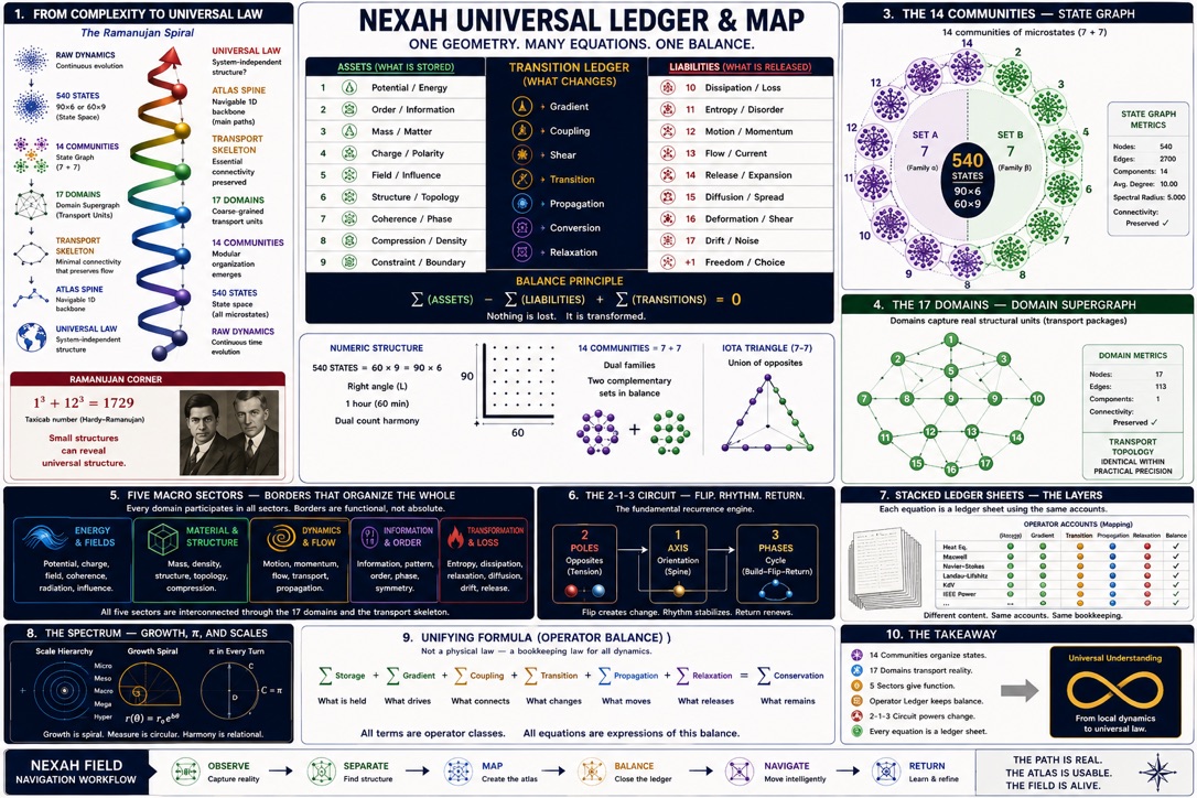 Historische NEXAH Universal Ledger and Map Tafel